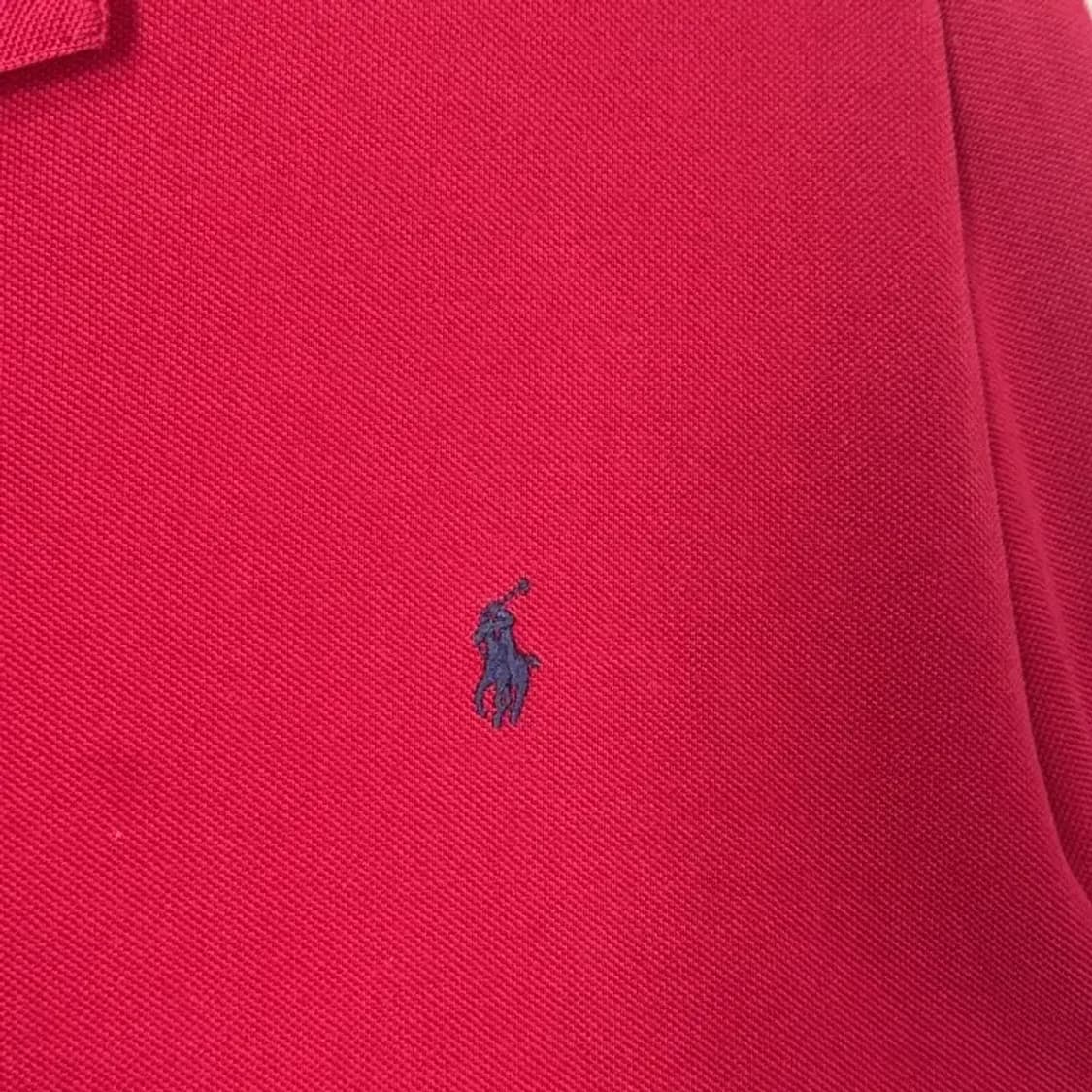 폴로 버건디 로고 긴팔 카라티 M 상품이미지3