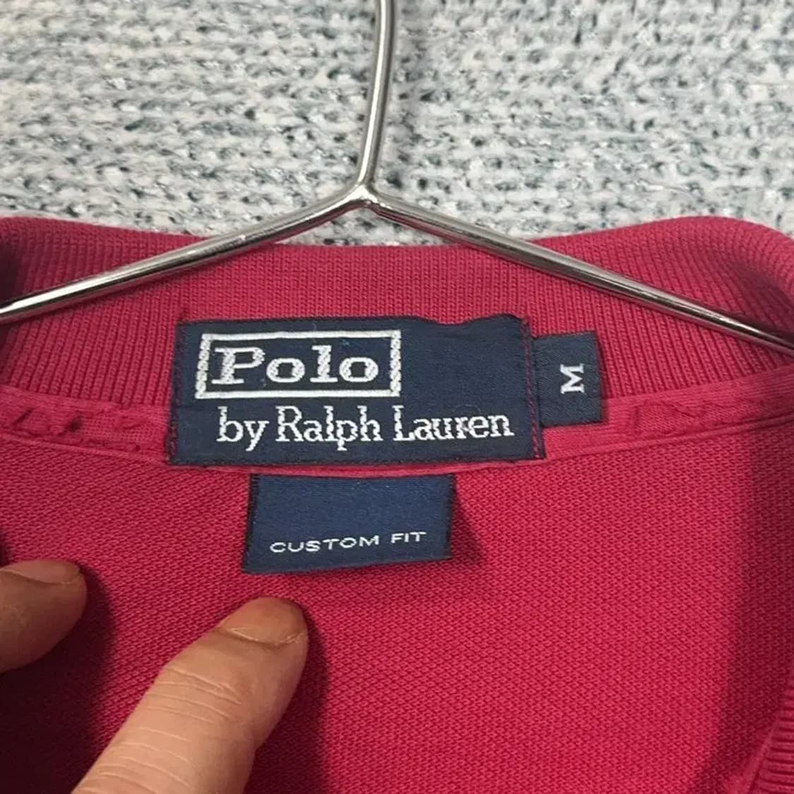 폴로 버건디 로고 긴팔 카라티 M 상품이미지4