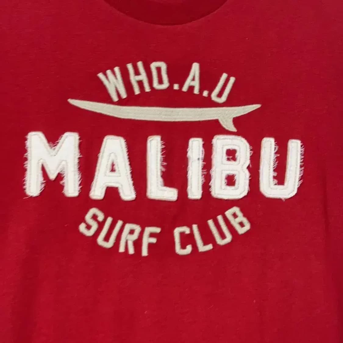 후아유 말리부 레드 반팔티 L 상품이미지3