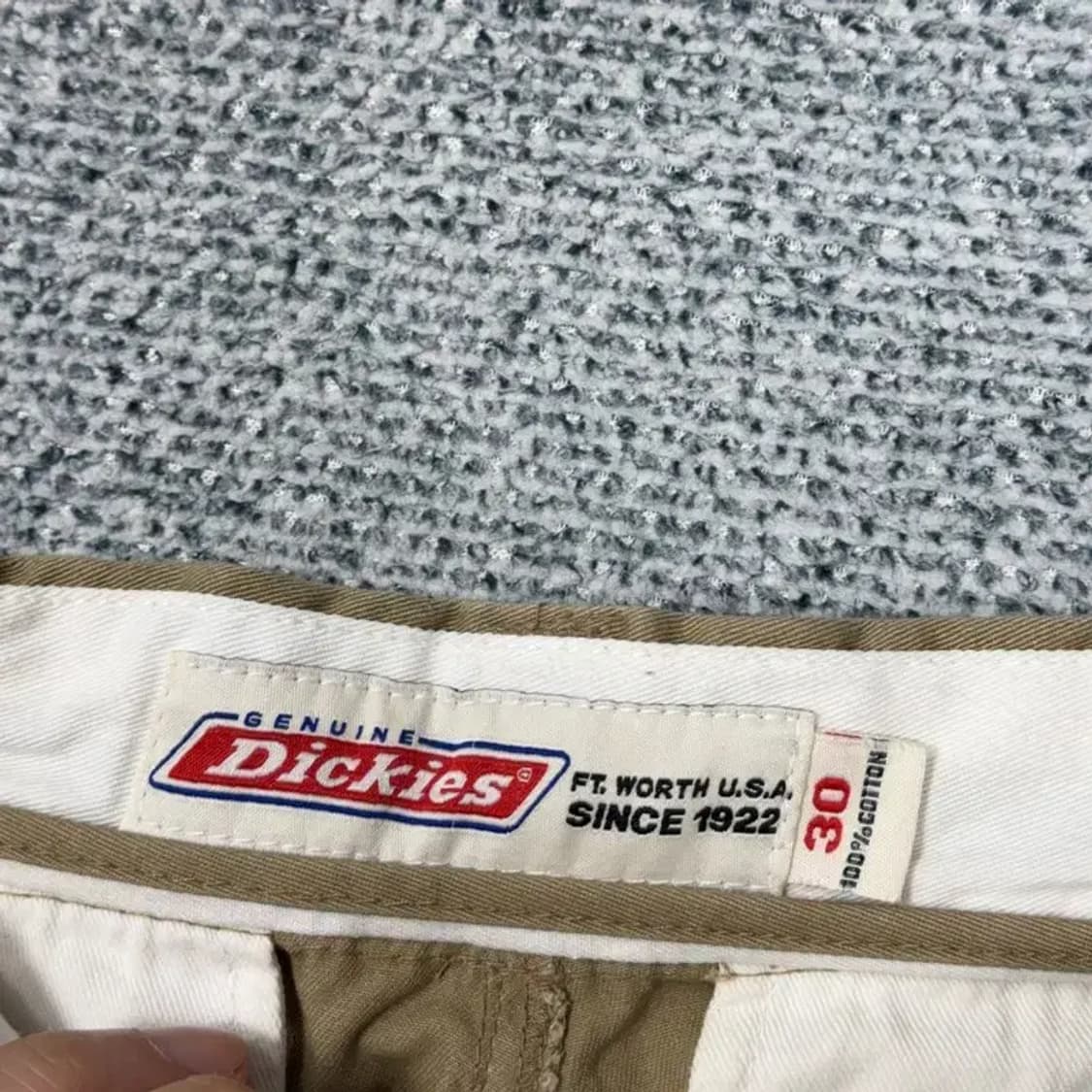 디키즈 백로고 베이지 코튼 반바지 30 상품이미지6