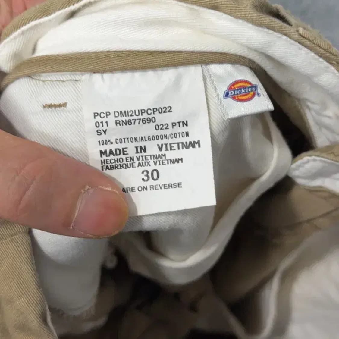 디키즈 백로고 베이지 코튼 반바지 30 상품이미지7