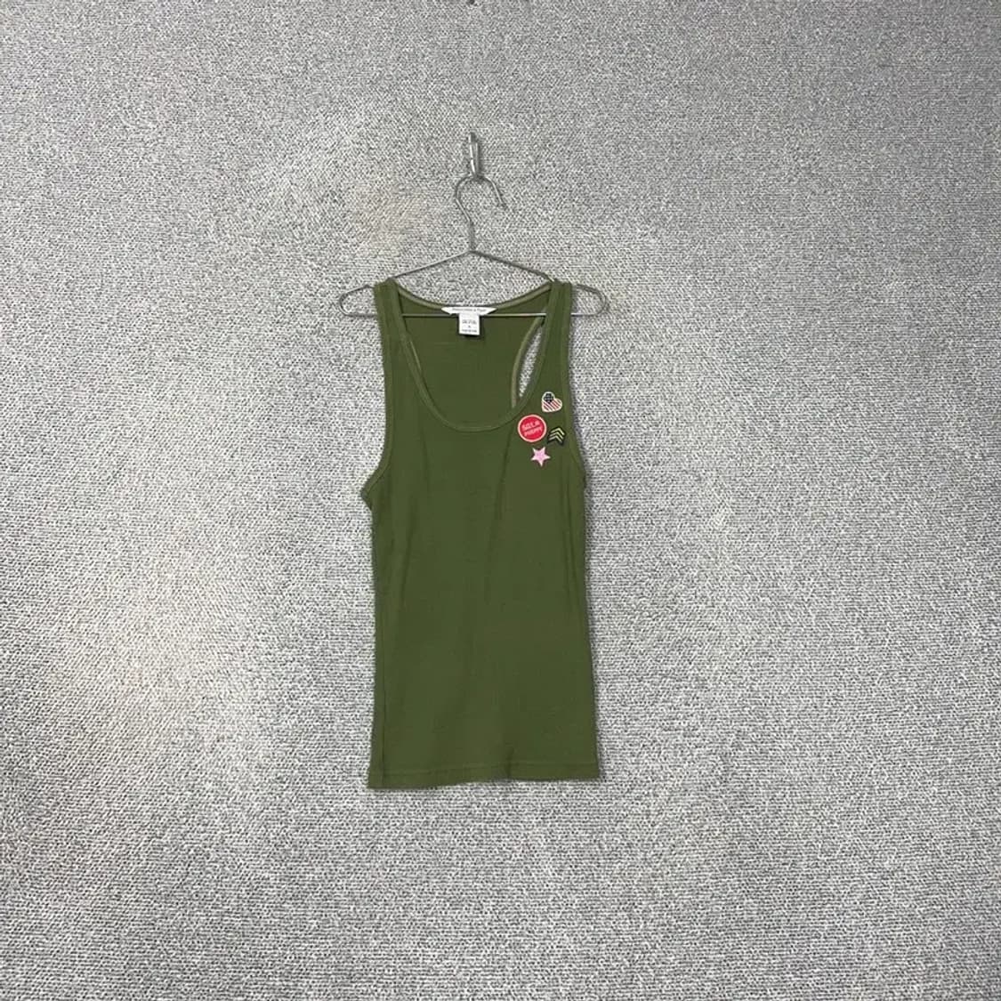 아베크롬비 빈티지 카키 골지 민소매 나시 S 상품이미지1