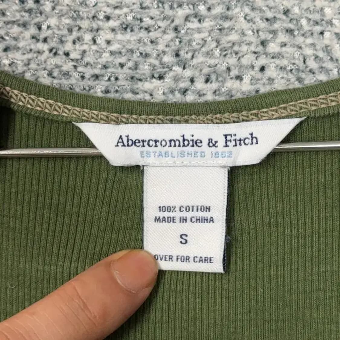 아베크롬비 빈티지 카키 골지 민소매 나시 S 상품이미지6