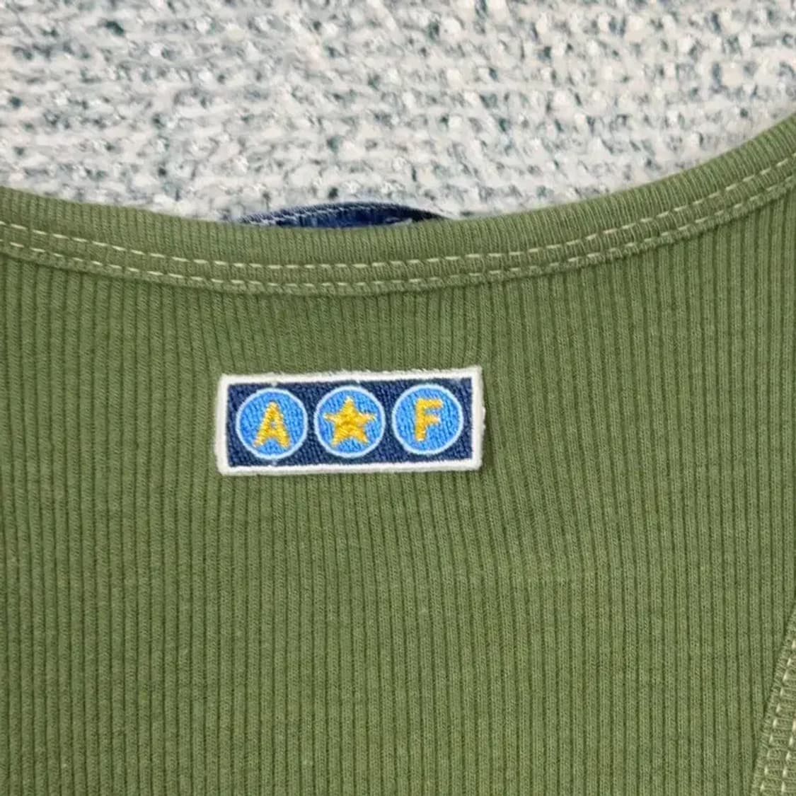 아베크롬비 빈티지 카키 골지 민소매 나시 S 상품이미지7