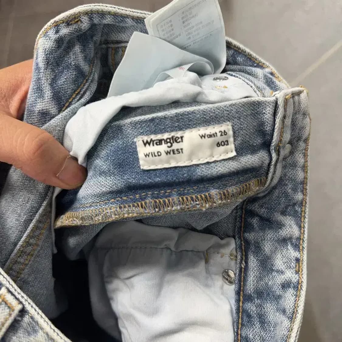 랭글러 와일드웨스트 연청 데님팬츠 26 상품이미지6