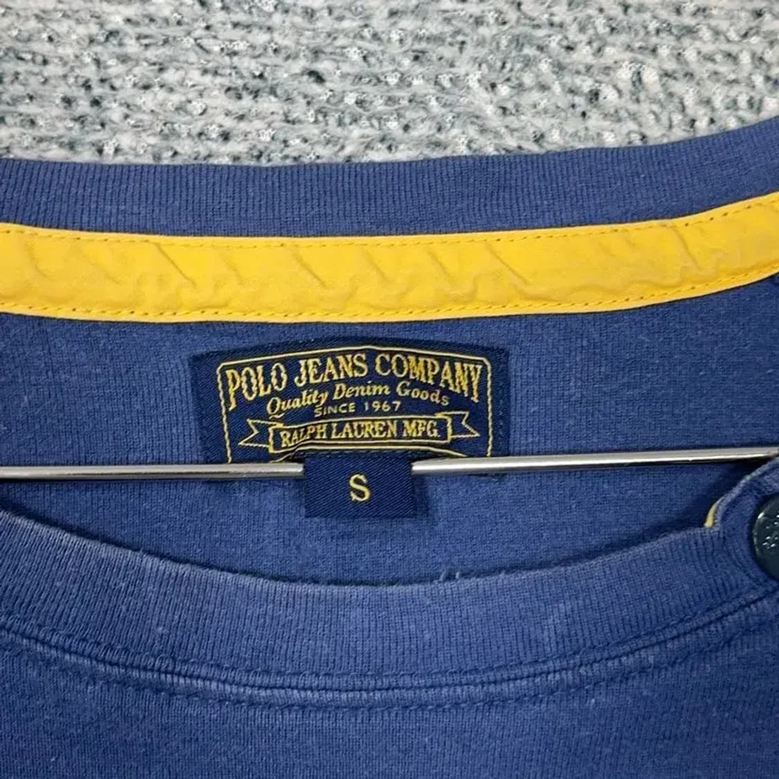 폴로 두산 금장자수 스트라이프 7부 긴팔티 S 상품이미지4