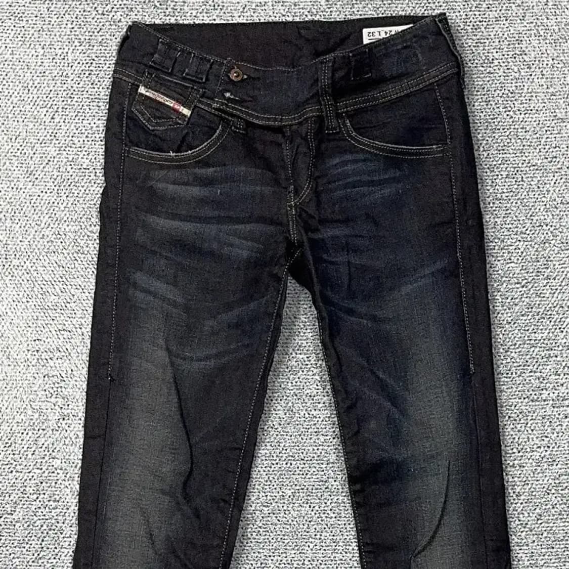 디젤 컬처벨트 흑청 데님 팬츠 24 32 상품이미지3
