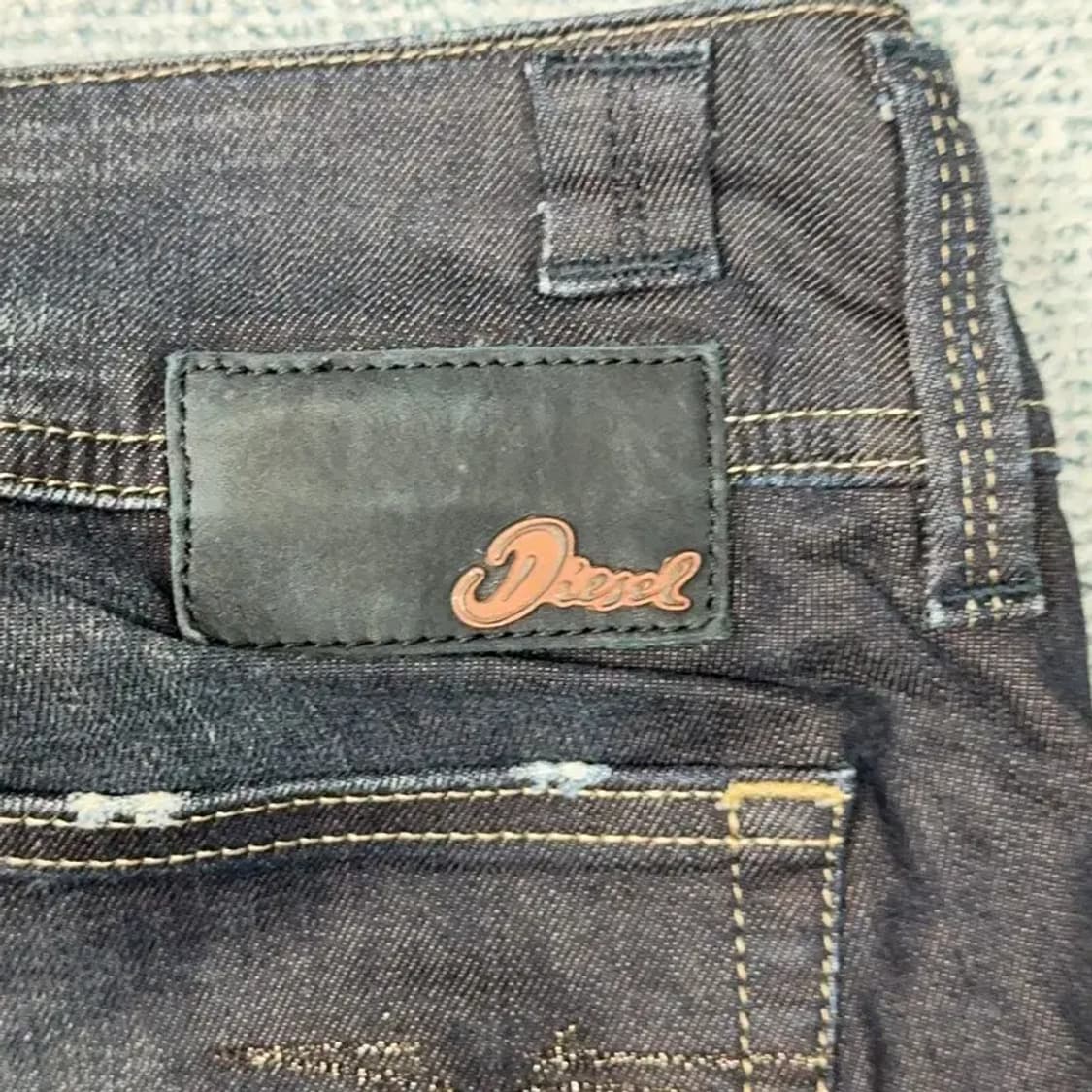 디젤 컬처벨트 흑청 데님 팬츠 24 32 상품이미지8