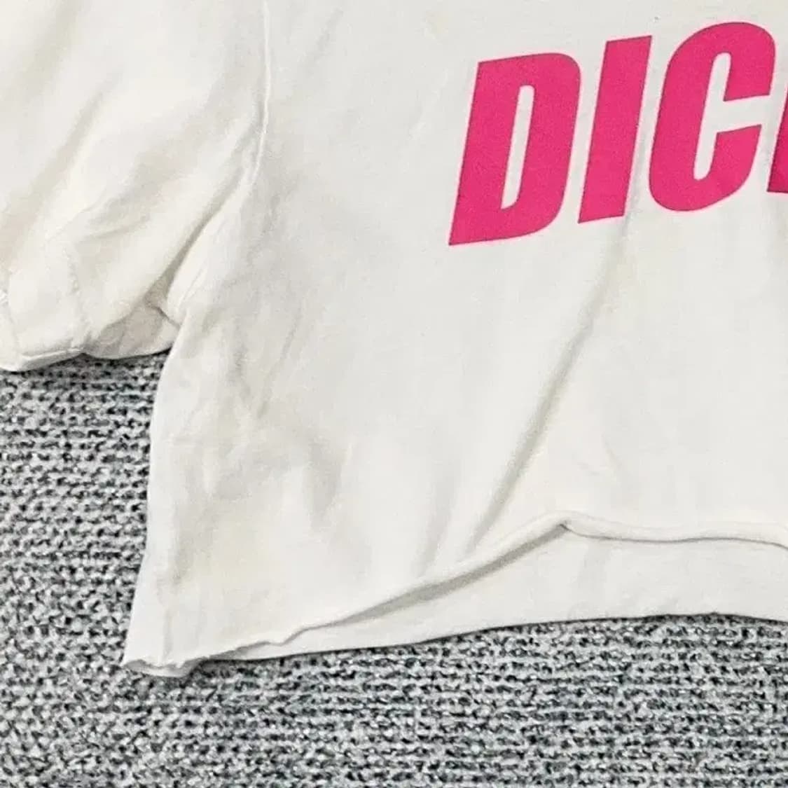 디키즈 핑크 프린팅 크롭 반팔티 S 상품이미지4