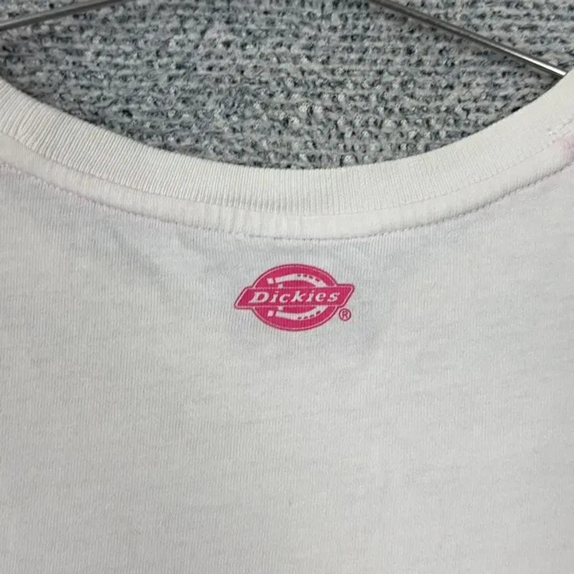 디키즈 핑크 프린팅 크롭 반팔티 S 상품이미지7