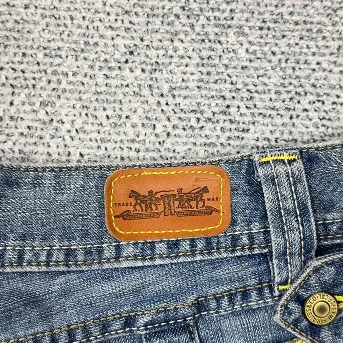 리바이스 빈티지 엘로우 버튼 반바지 26 상품이미지6