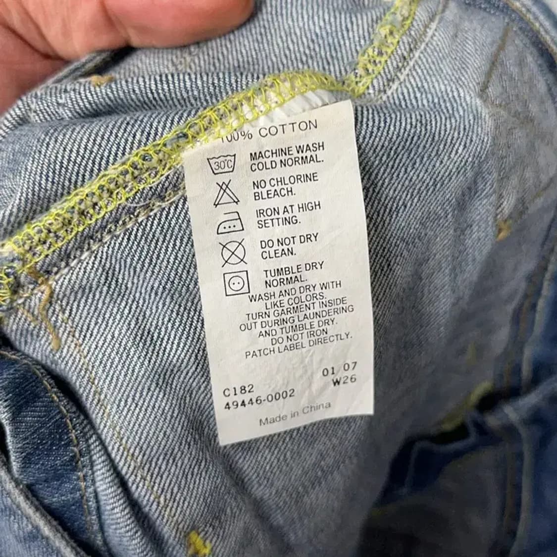 리바이스 빈티지 엘로우 버튼 반바지 26 상품이미지7