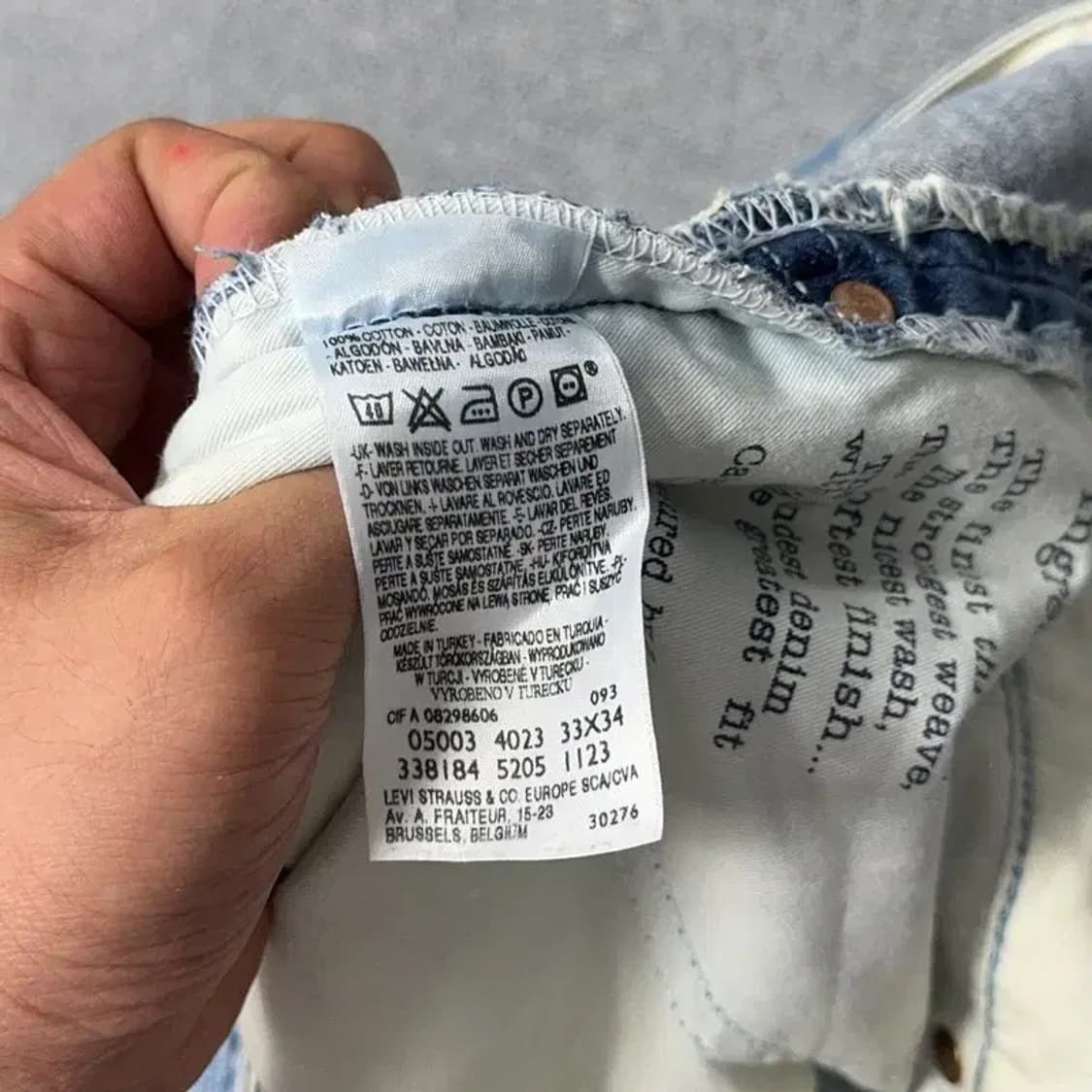 리바이스 빈티지 스타 데님팬츠 33 34 상품이미지9