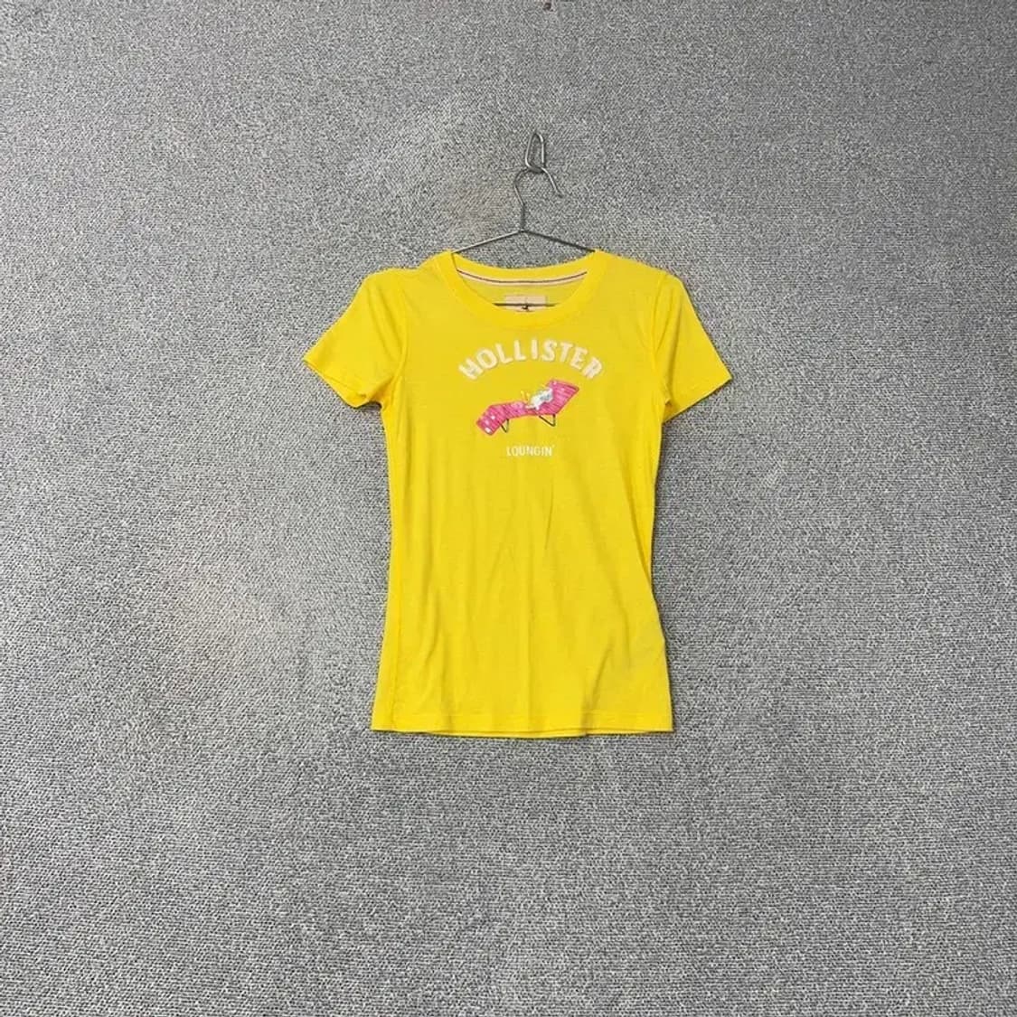 홀리스터 Y2K 옐로우 숏 반팔티 S 상품이미지1
