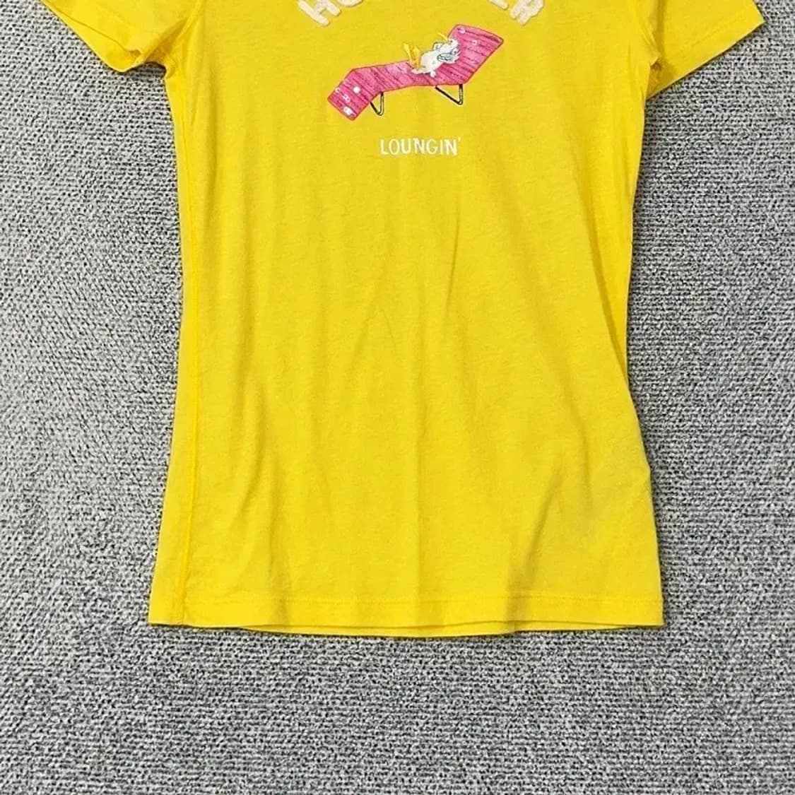 홀리스터 Y2K 옐로우 숏 반팔티 S 상품이미지4