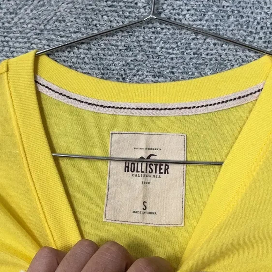 홀리스터 Y2K 옐로우 숏 반팔티 S 상품이미지6