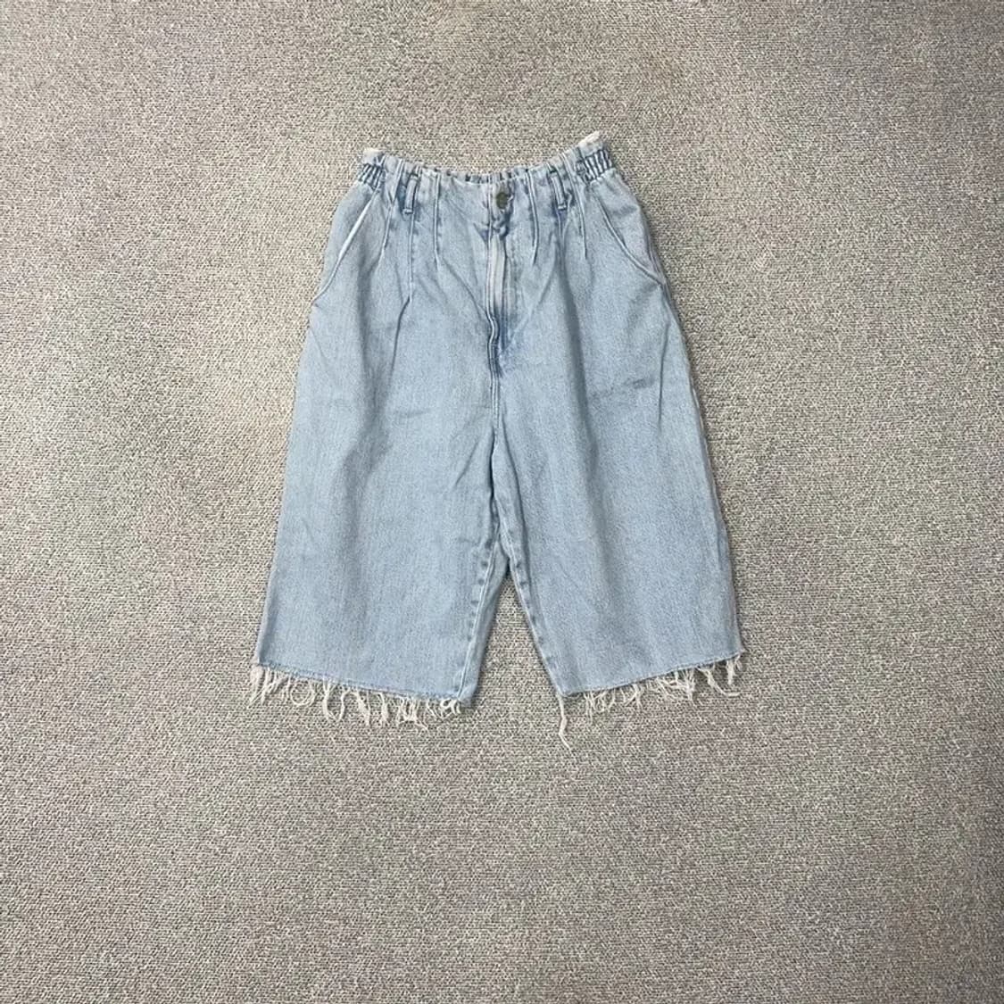 자라 연청 데님 버뮤다팬츠 30 상품이미지1