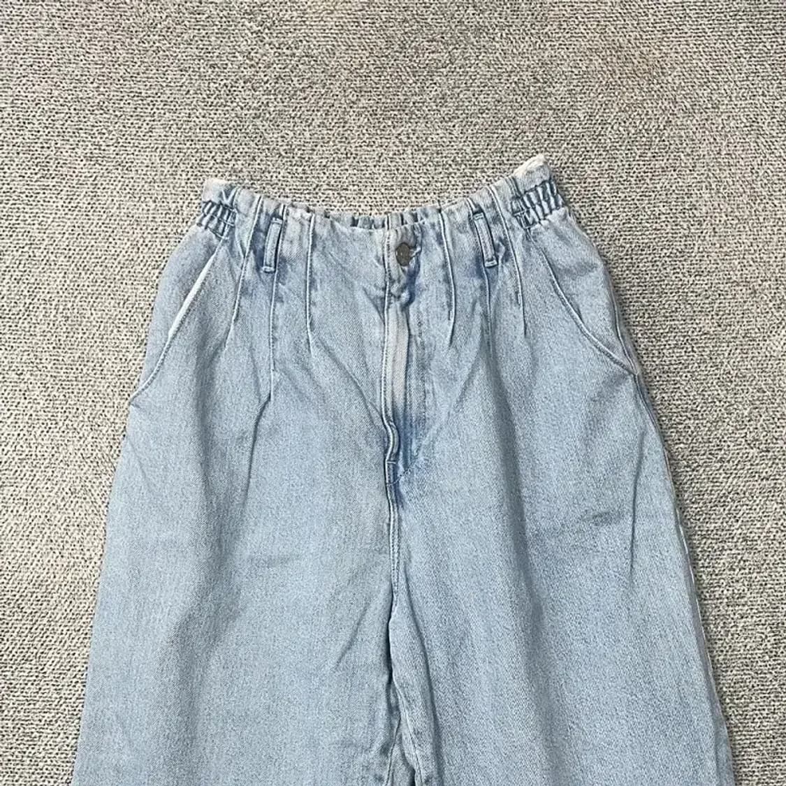 자라 연청 데님 버뮤다팬츠 30 상품이미지3