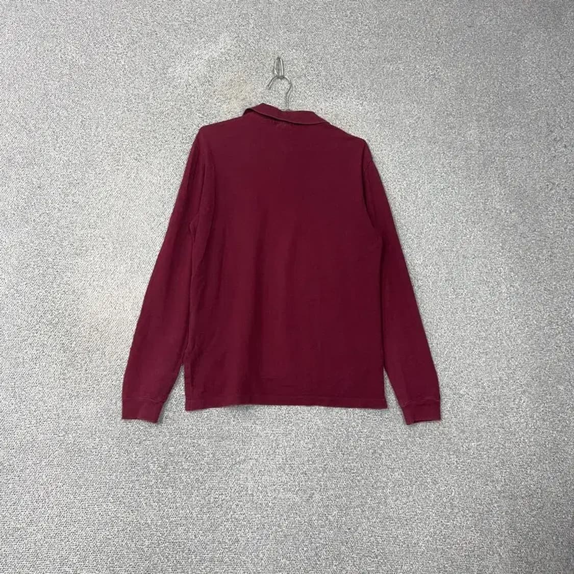 폴로 버건디 커스텀핏 긴팔 카라티 M 상품이미지2