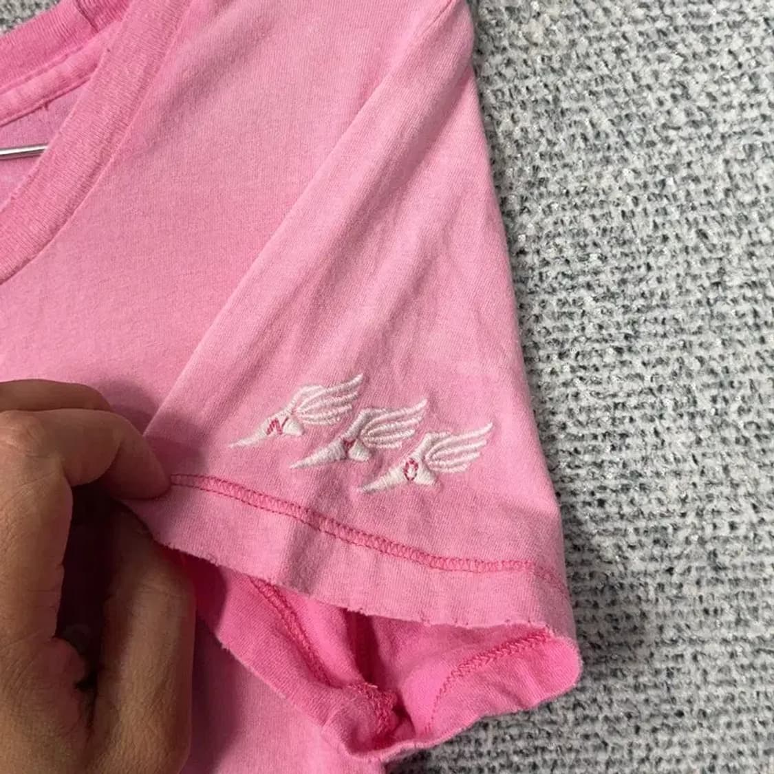 아베크롬비 빈티지 핑크 반팔티 L 상품이미지4