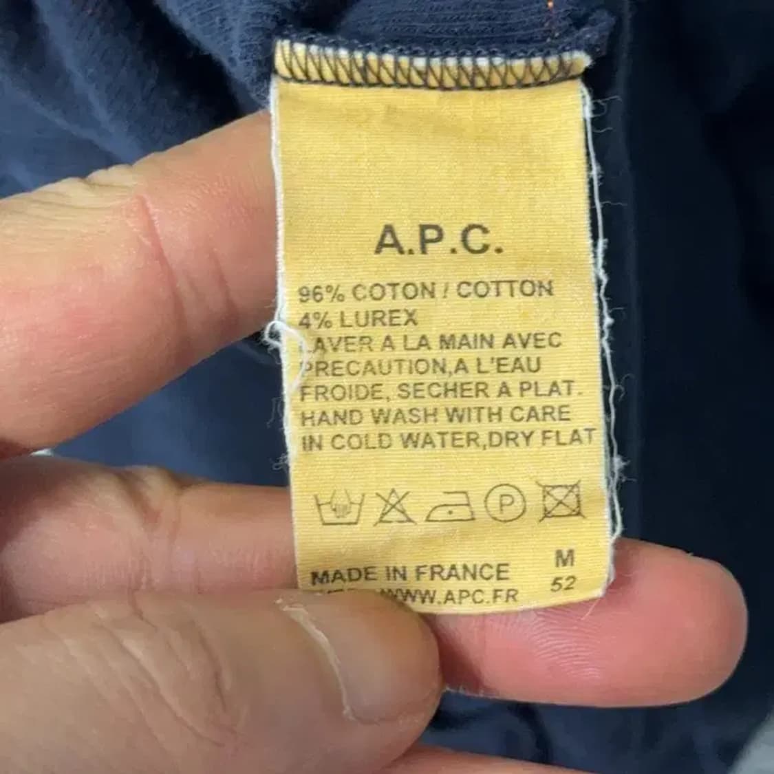 아페쎄 여성 네이비 니트 반팔티 M 상품이미지4