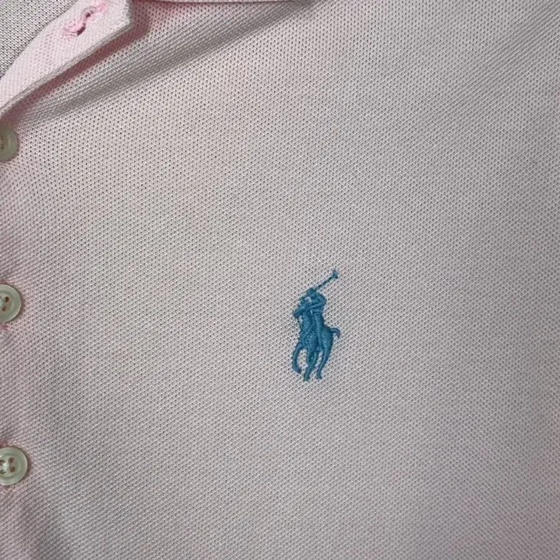 폴로 두산 여성 연핑크 반팔 카라티 S 상품이미지5