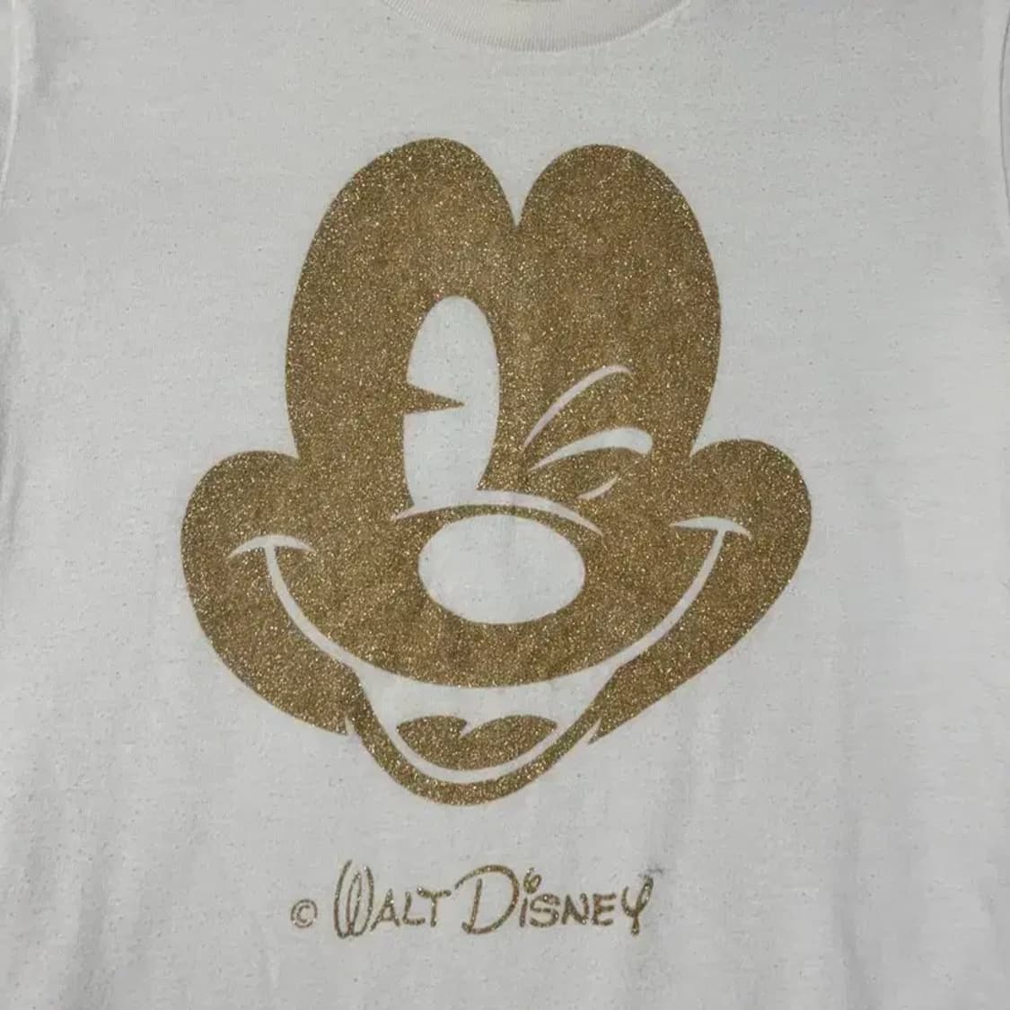 ASK 미키마우스 빈티지 프린팅 숏 반팔티 M 상품이미지5