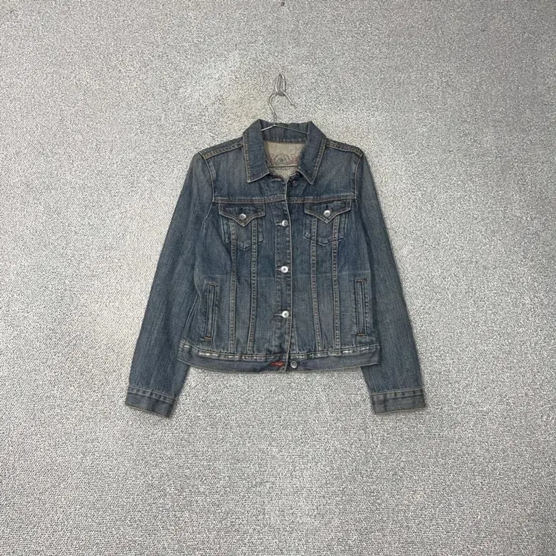 빈티지 여성 워싱 데님 자켓 M 상품이미지1
