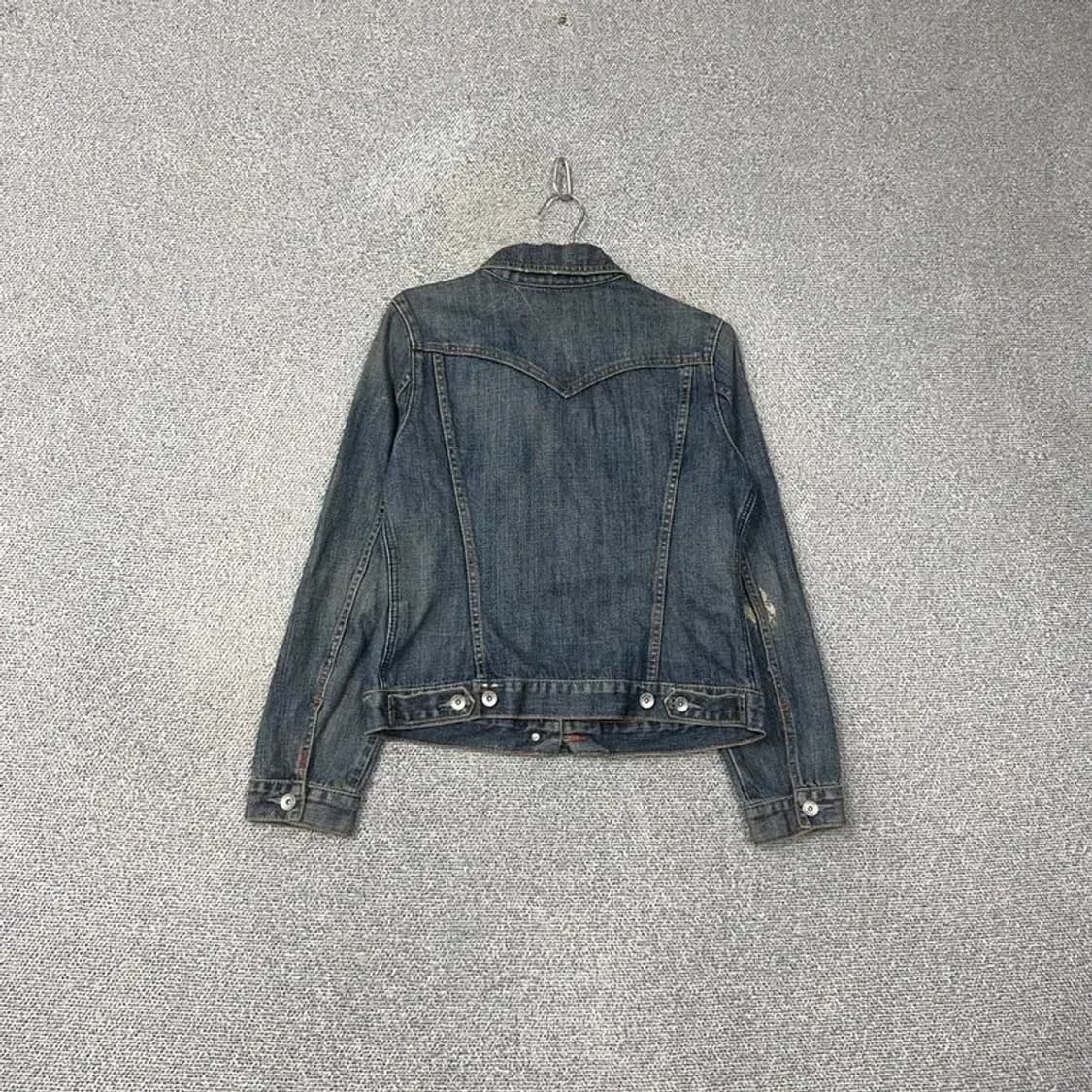 빈티지 여성 워싱 데님 자켓 M 상품이미지2