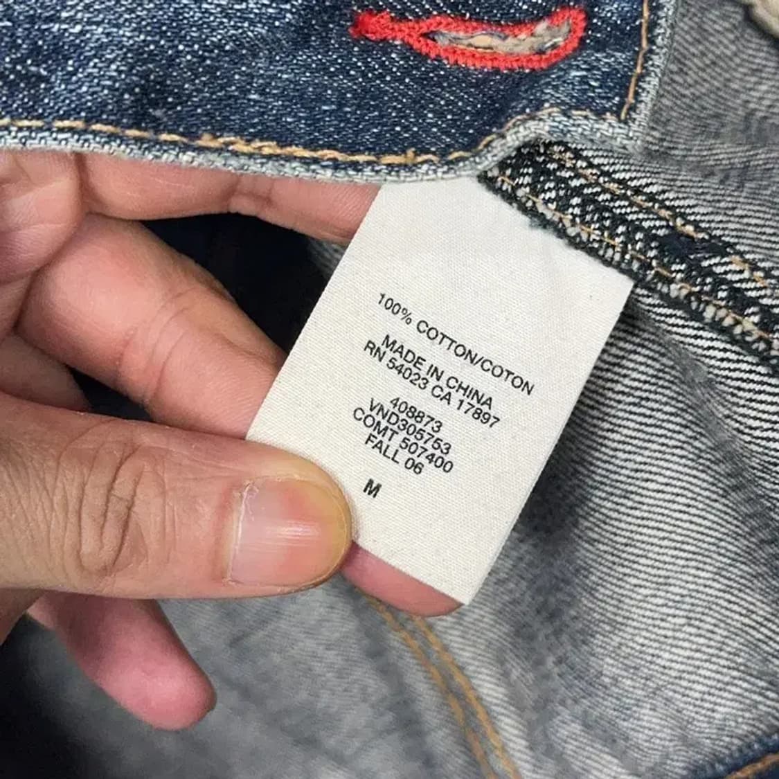 빈티지 여성 워싱 데님 자켓 M 상품이미지4