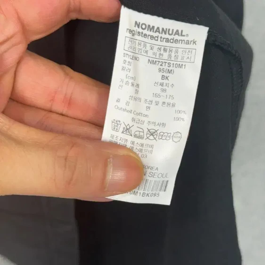 노매뉴얼 프린팅 블랙 반팔티 M 상품이미지6