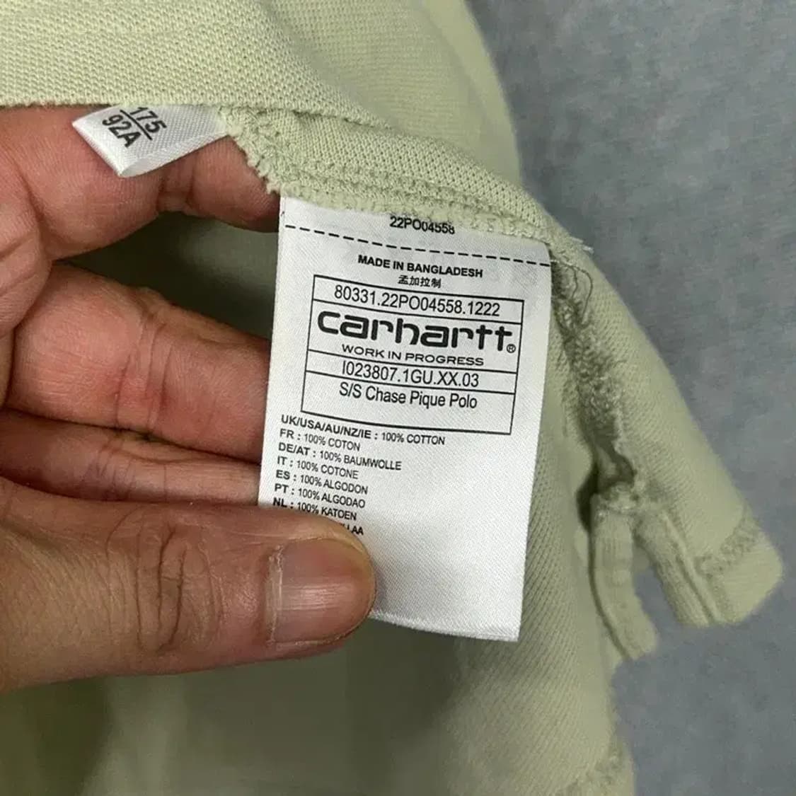 칼하트 로고 빈티지 반팔 카라티 M 상품이미지5