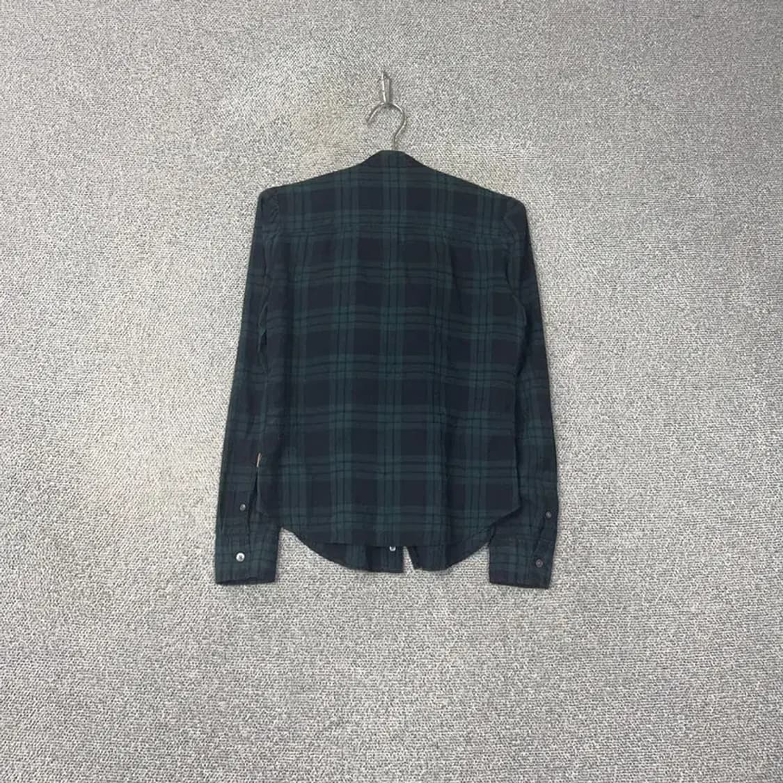 폴로 빈티지 레이스 그린 체크 블라우스 셔츠 XS 상품이미지2