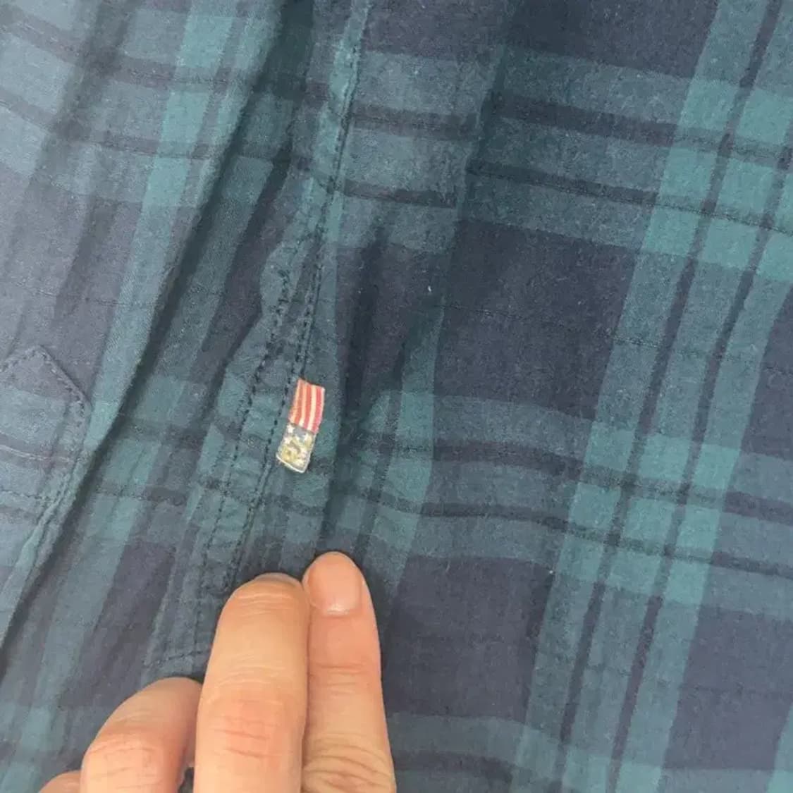 폴로 빈티지 레이스 그린 체크 블라우스 셔츠 XS 상품이미지3