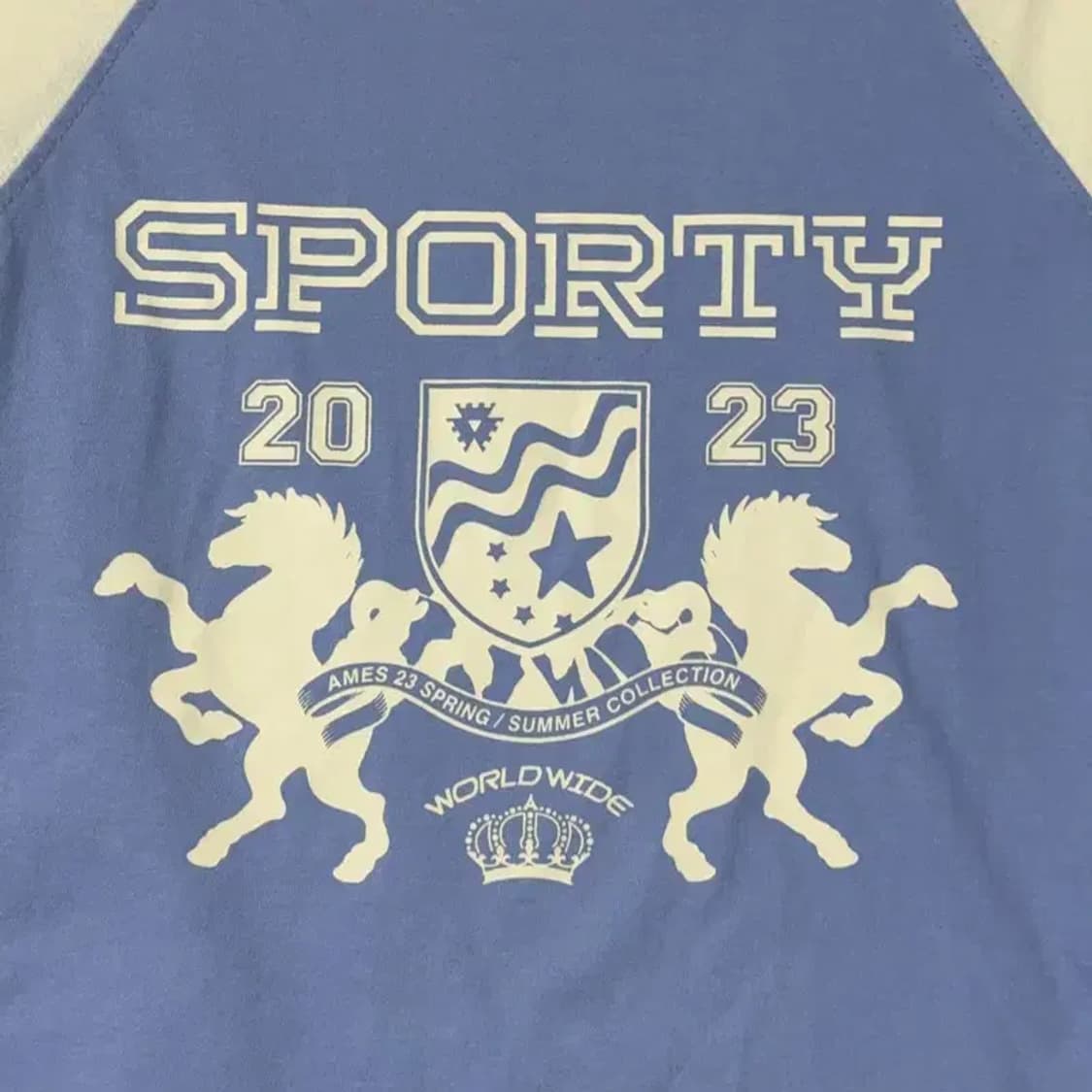 아메스 월드와이드 스포티 크롭 반팔티 F 상품이미지3