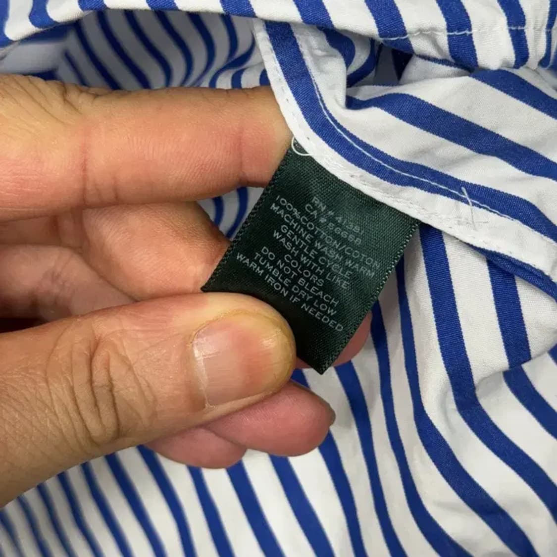 로렌 랄프로렌 블루 스트라이프 셔츠 4 상품이미지4