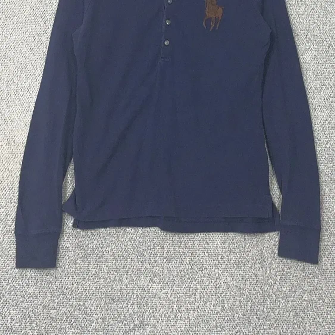 폴로 브라운 견장 빅포니 긴팔 카라티 M 상품이미지4