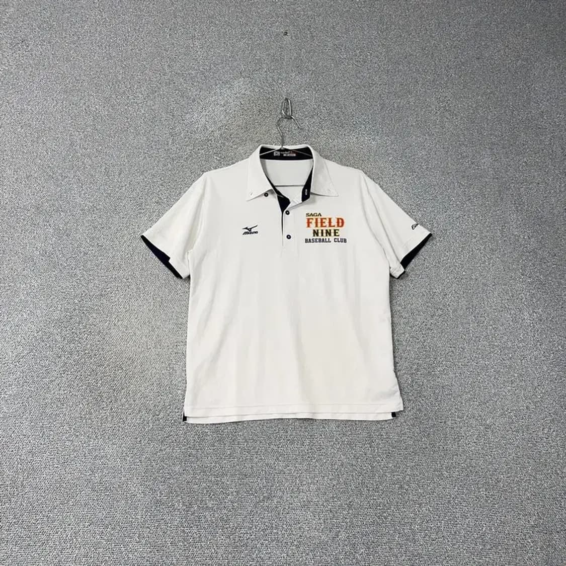 미즈노 프린팅 화이트 반팔 카라티 M 상품이미지1