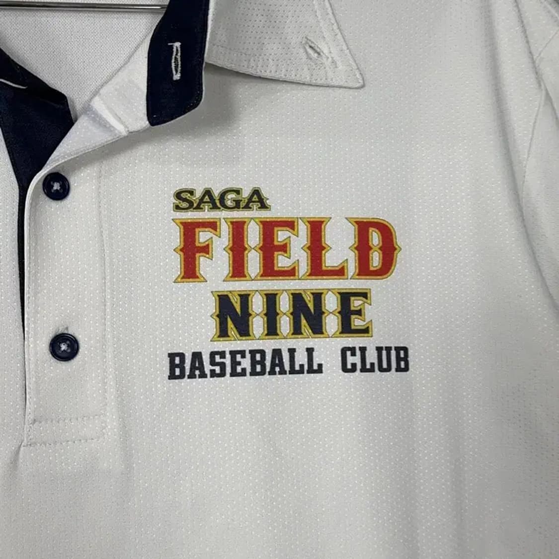 미즈노 프린팅 화이트 반팔 카라티 M 상품이미지3