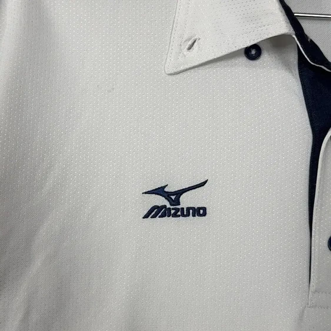 미즈노 프린팅 화이트 반팔 카라티 M 상품이미지4