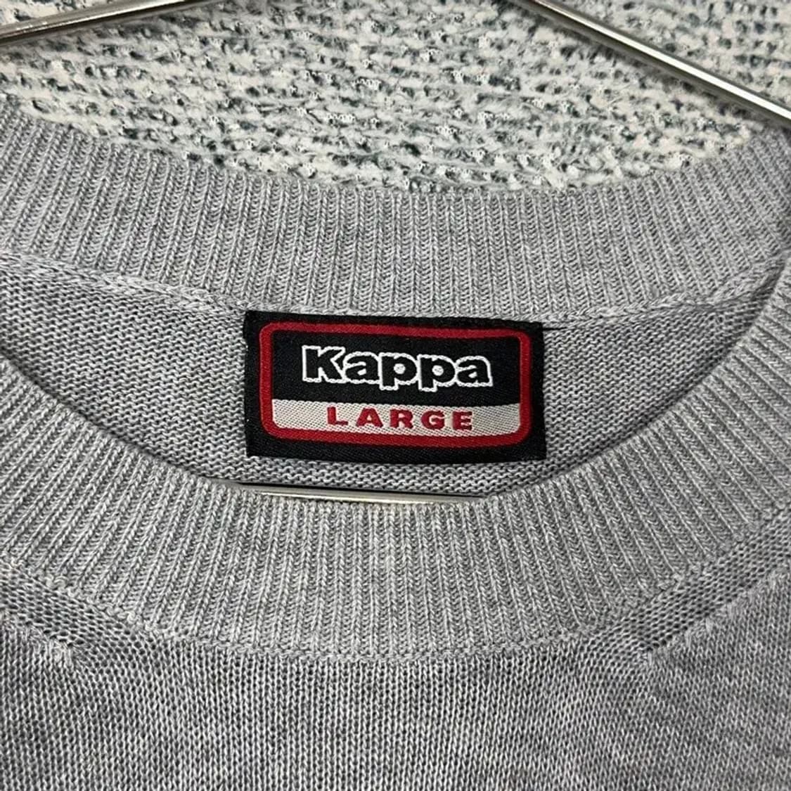 카파 빈티지 로고 그레이 니트 L 상품이미지4