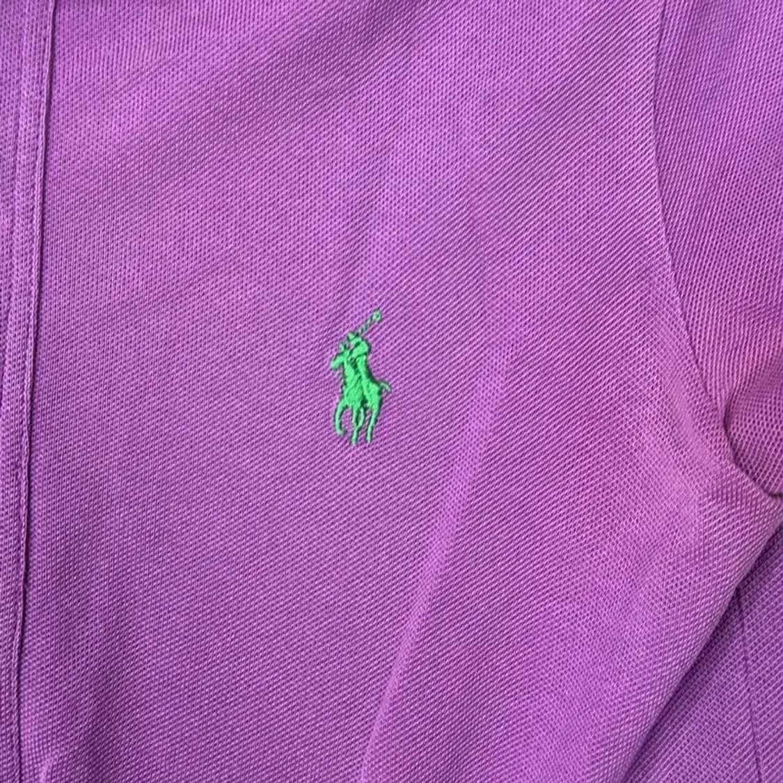 폴로 랄프로렌 퍼플 반팔 카라 원피스 S 상품이미지6