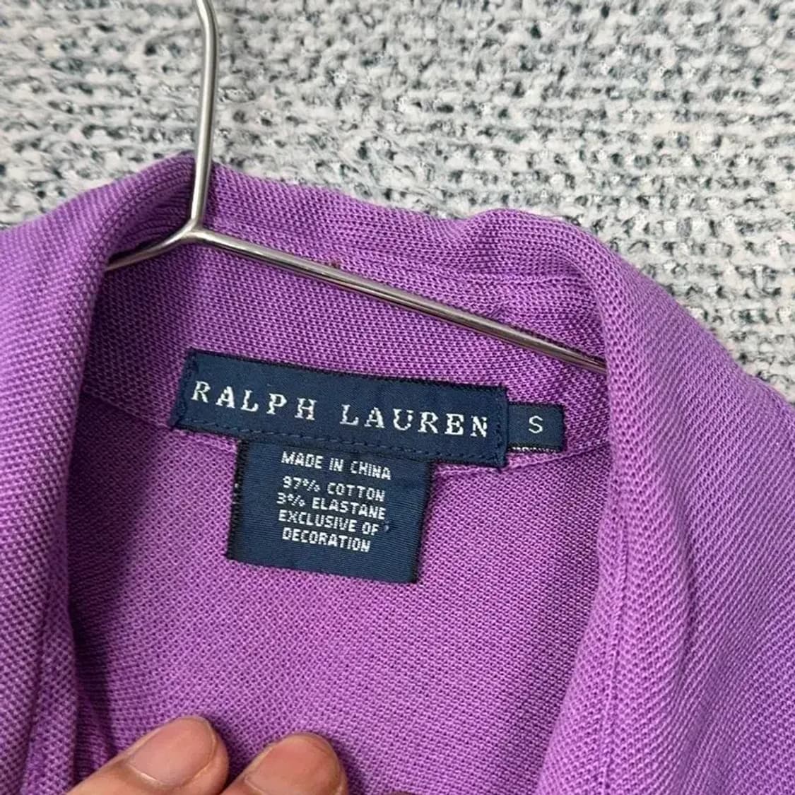폴로 랄프로렌 퍼플 반팔 카라 원피스 S 상품이미지7