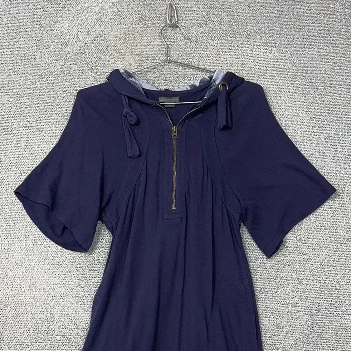 알마니 익스체인지 Y2K 집업 후드 원피스 XS 상품이미지3