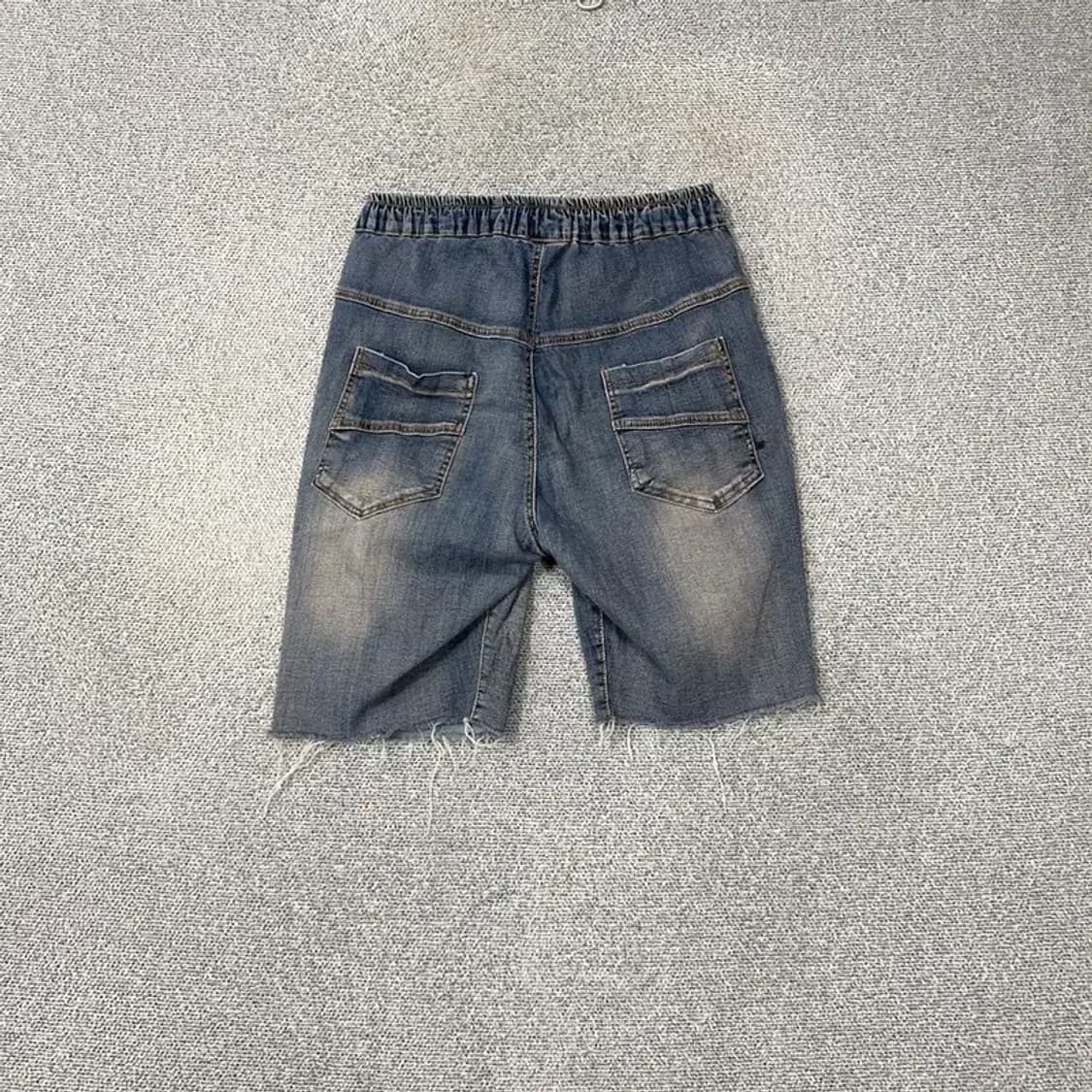 디즈니 밴딩 빈티지 데님 반바지 XL 상품이미지2