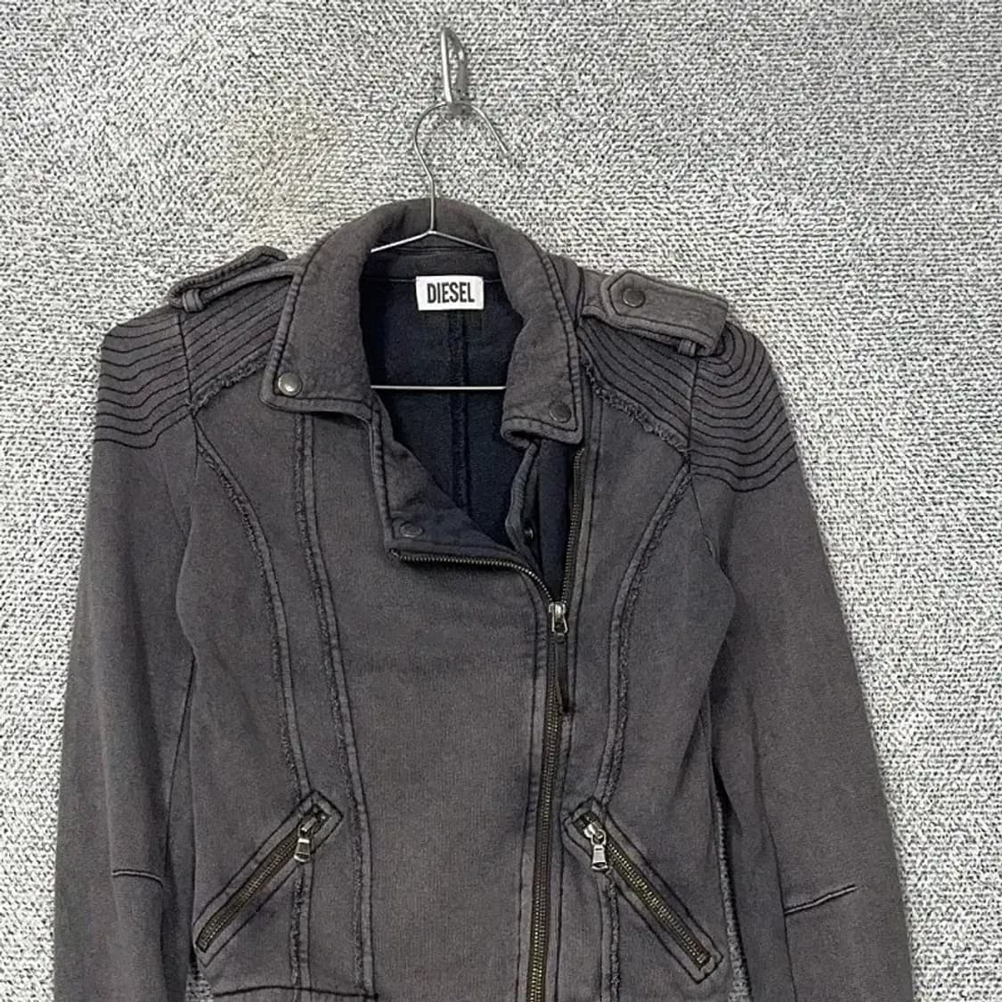 디젤 Y2K 빈티지 워싱 코튼 라이더 자켓 XXS 상품이미지3