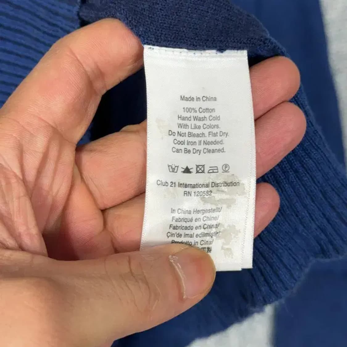 DKNY 네이비 빈티지 코튼 니트 S 상품이미지7