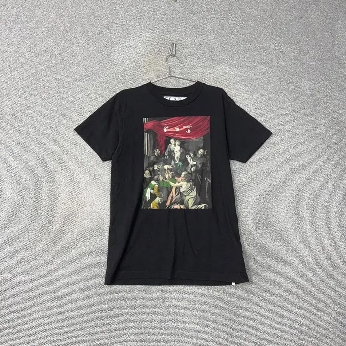 오프화이트 카라바조 프린팅 반팔티 M 상품이미지1