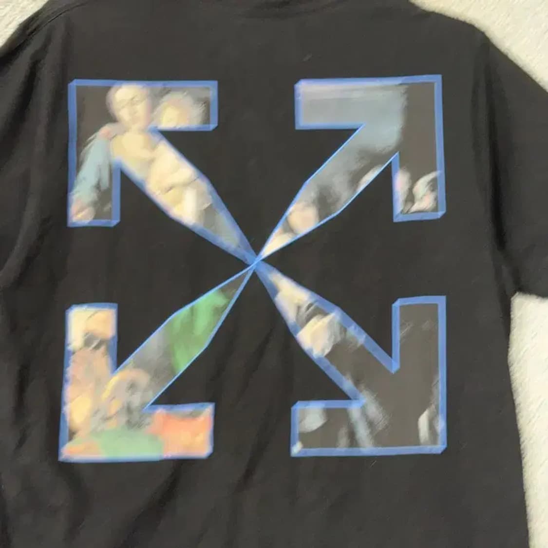 오프화이트 카라바조 프린팅 반팔티 M 상품이미지4