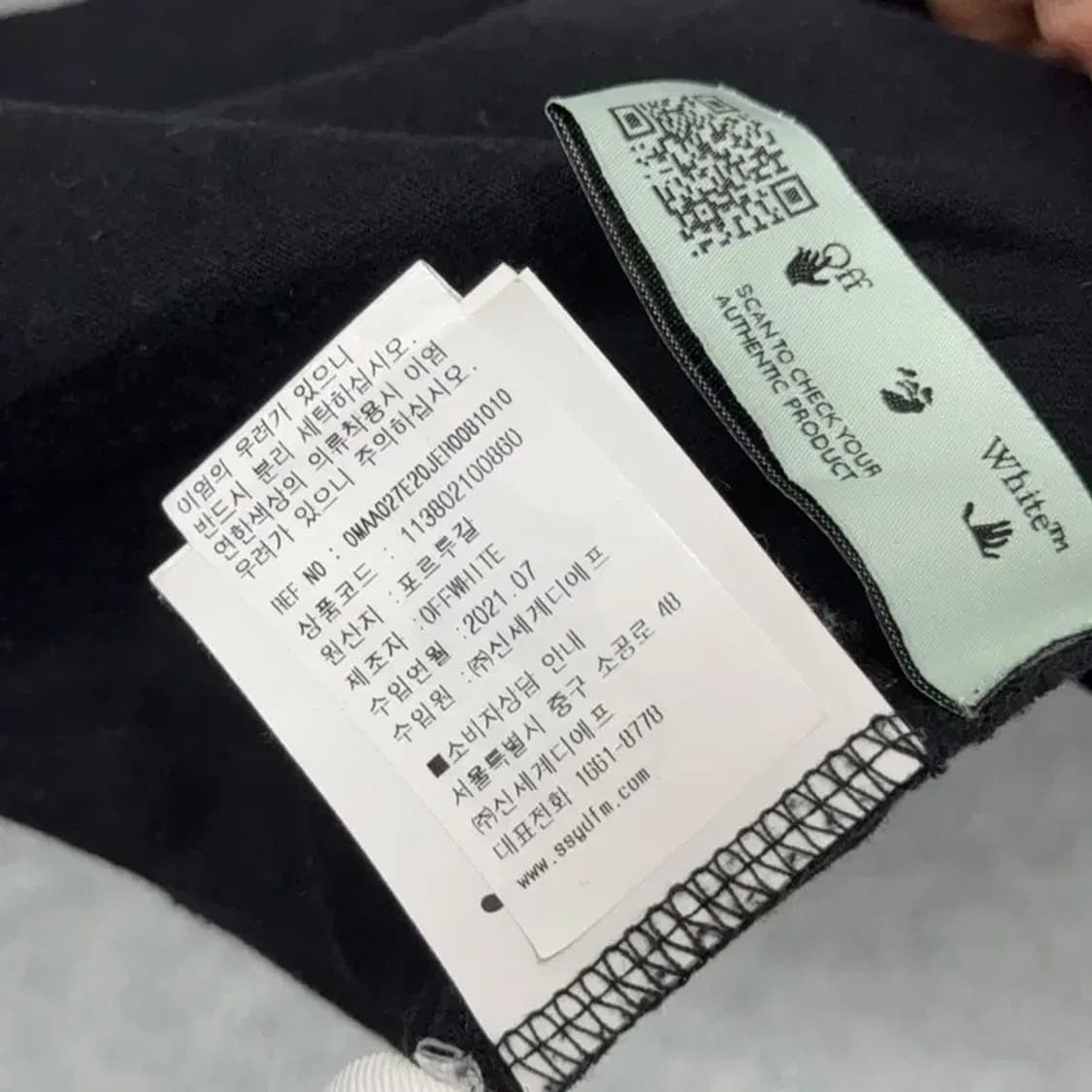 오프화이트 카라바조 프린팅 반팔티 M 상품이미지7